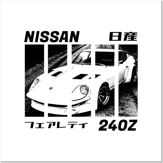 NISSAN DATSUN 240Z FAIRLADY Black 'N White 3 Wall Art by Cero